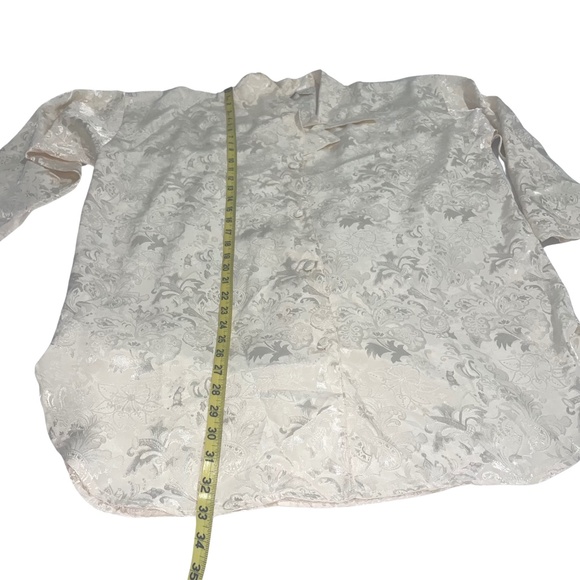 Victoria's Secret 80's Vintage Women's Ivory Floral Print Long Sleeve Sleepwear - Picture 9 of 10
